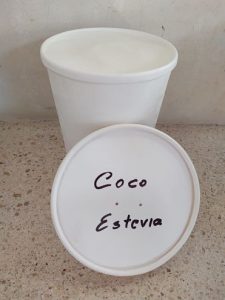 Helado de coco (endulzado con stevia) L